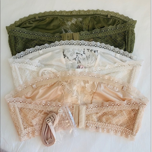 Victoria’s Secret Bra Bralette Strapless Medium 3 PC - Picture 4 of 5
